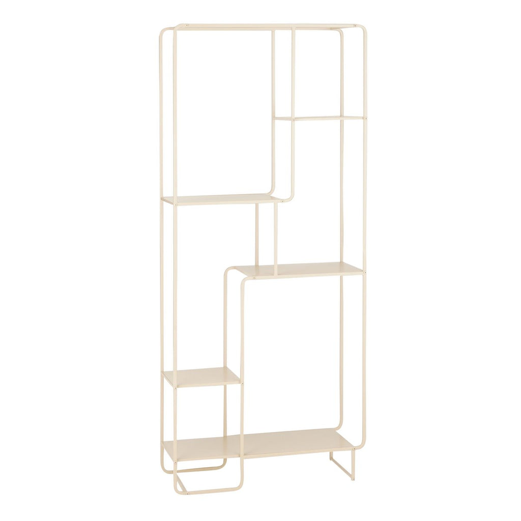 Jules Open kast - L76 x B30 x H178 cm - Metaal - Lichtbruin