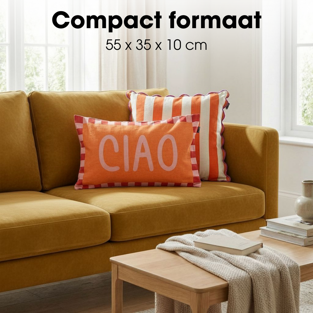 Sierkussen  Oranje Mica Decorations
