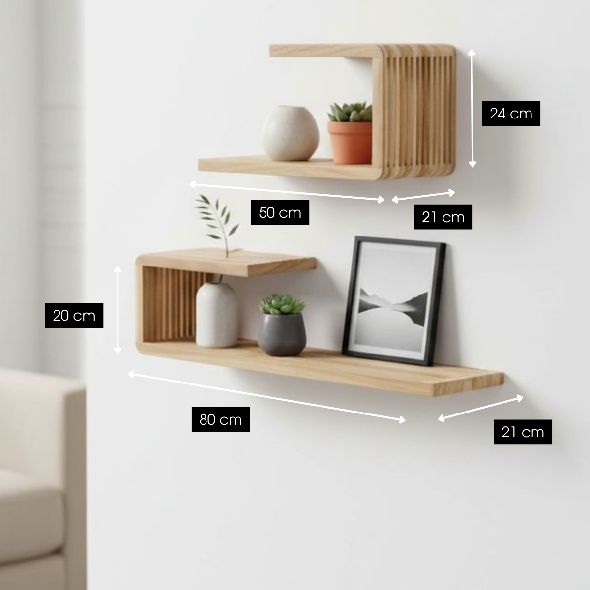 Wandplank Josha Bruin Mica Decorations
