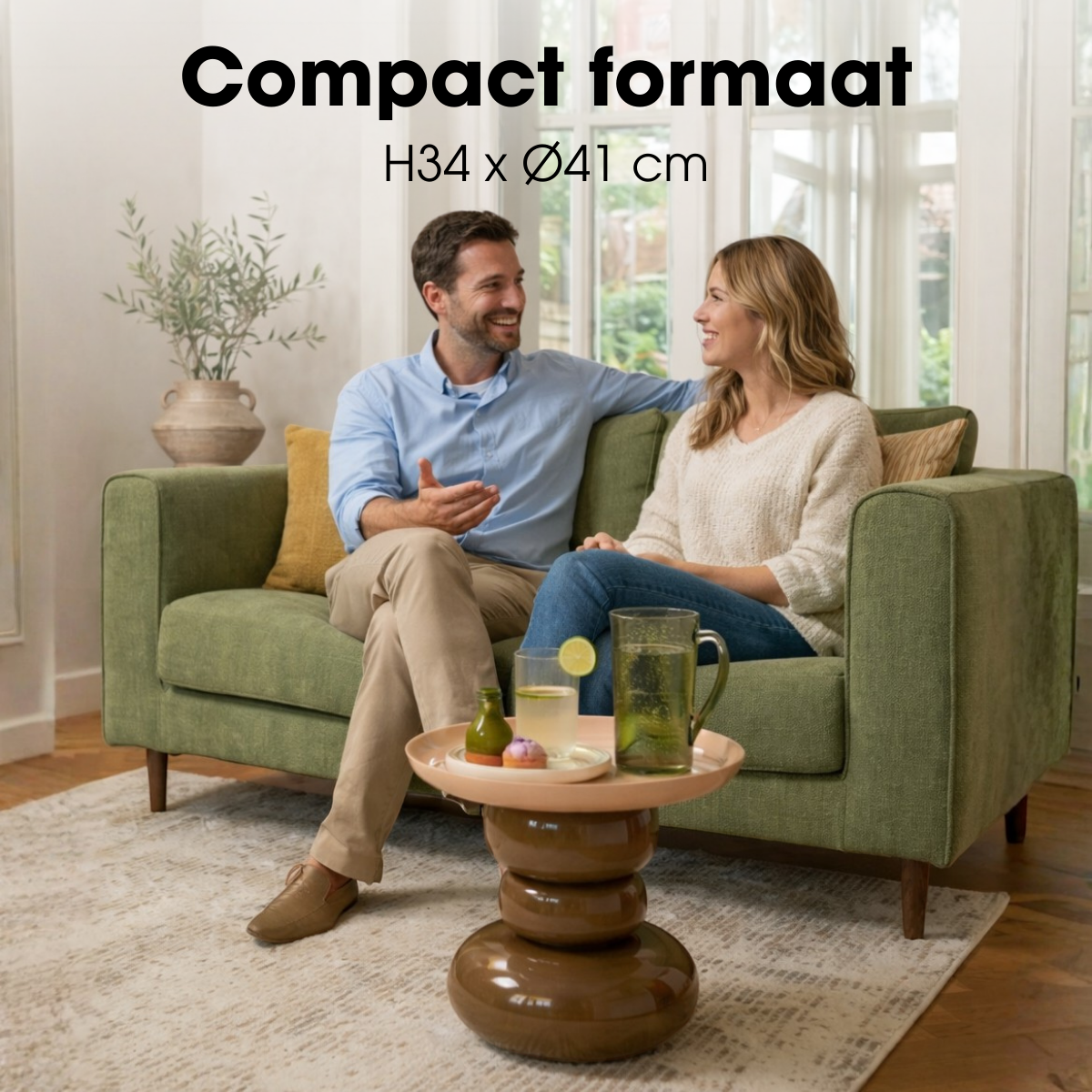 Bijzettafel Zita Bruin Mica Decorations