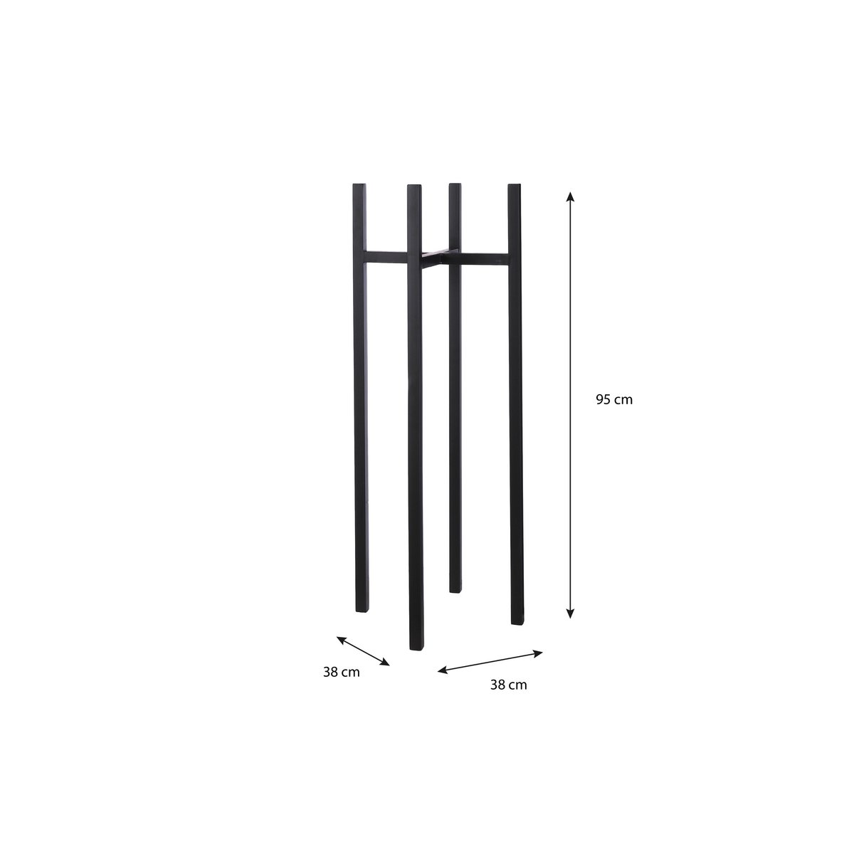 Plantenstandaard Ascot Zwart Mica Decorations