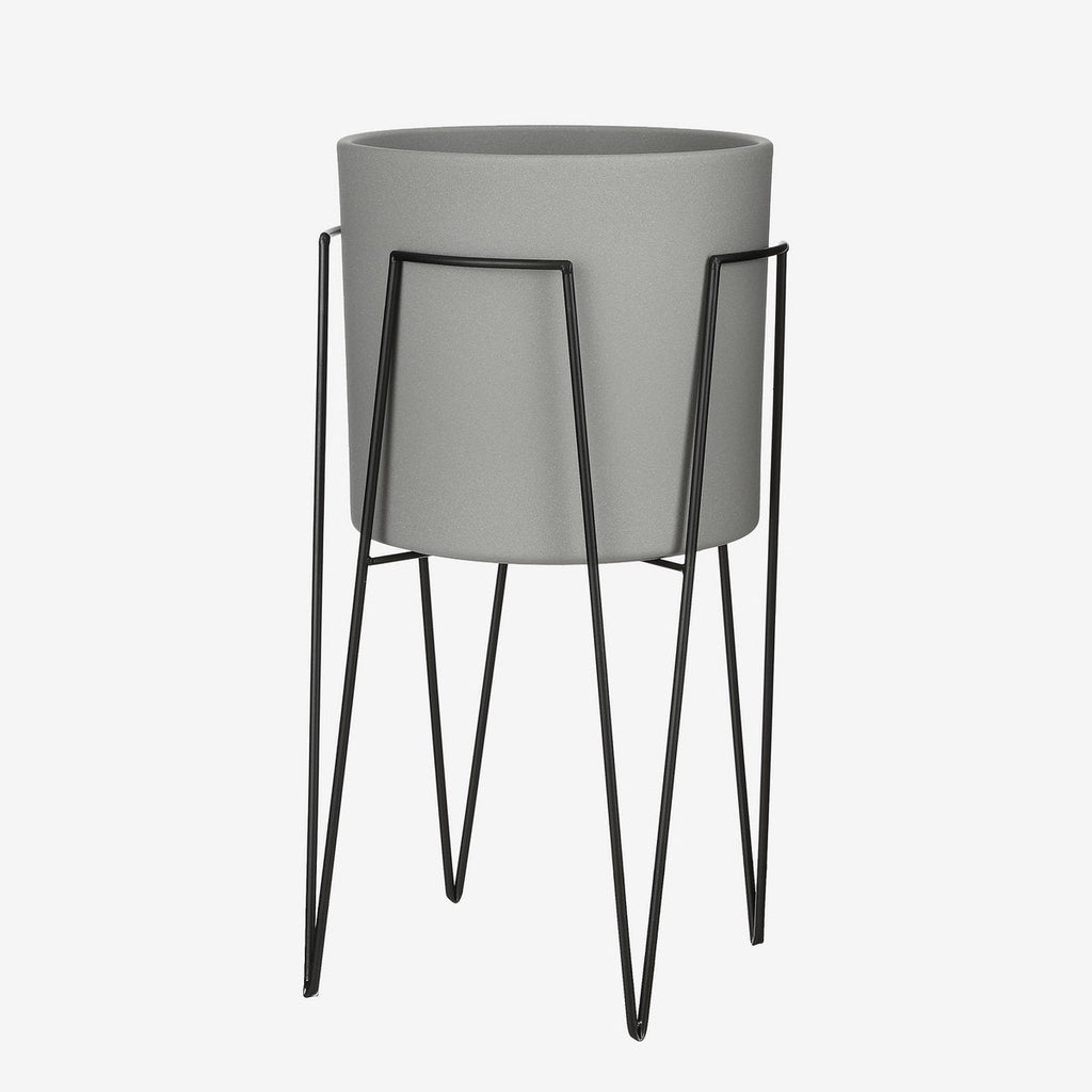 Blom Plantenstandaard - L30 x B30 x H50 cm - Metaal - Zwart Mica Decorations