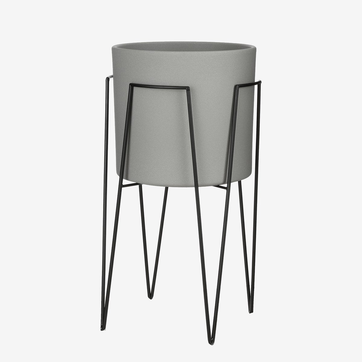Blom Plantenstandaard - L30 x B30 x H50 cm - Metaal - Zwart Mica Decorations