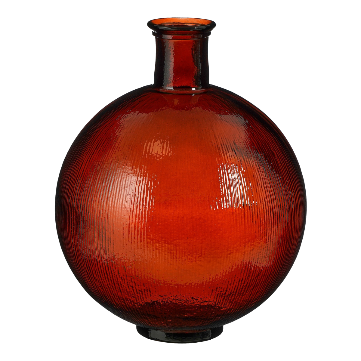 Firenza Fles Vaas - H42 x Ø34 cm - Gerecycled Glas - Donkerbruin