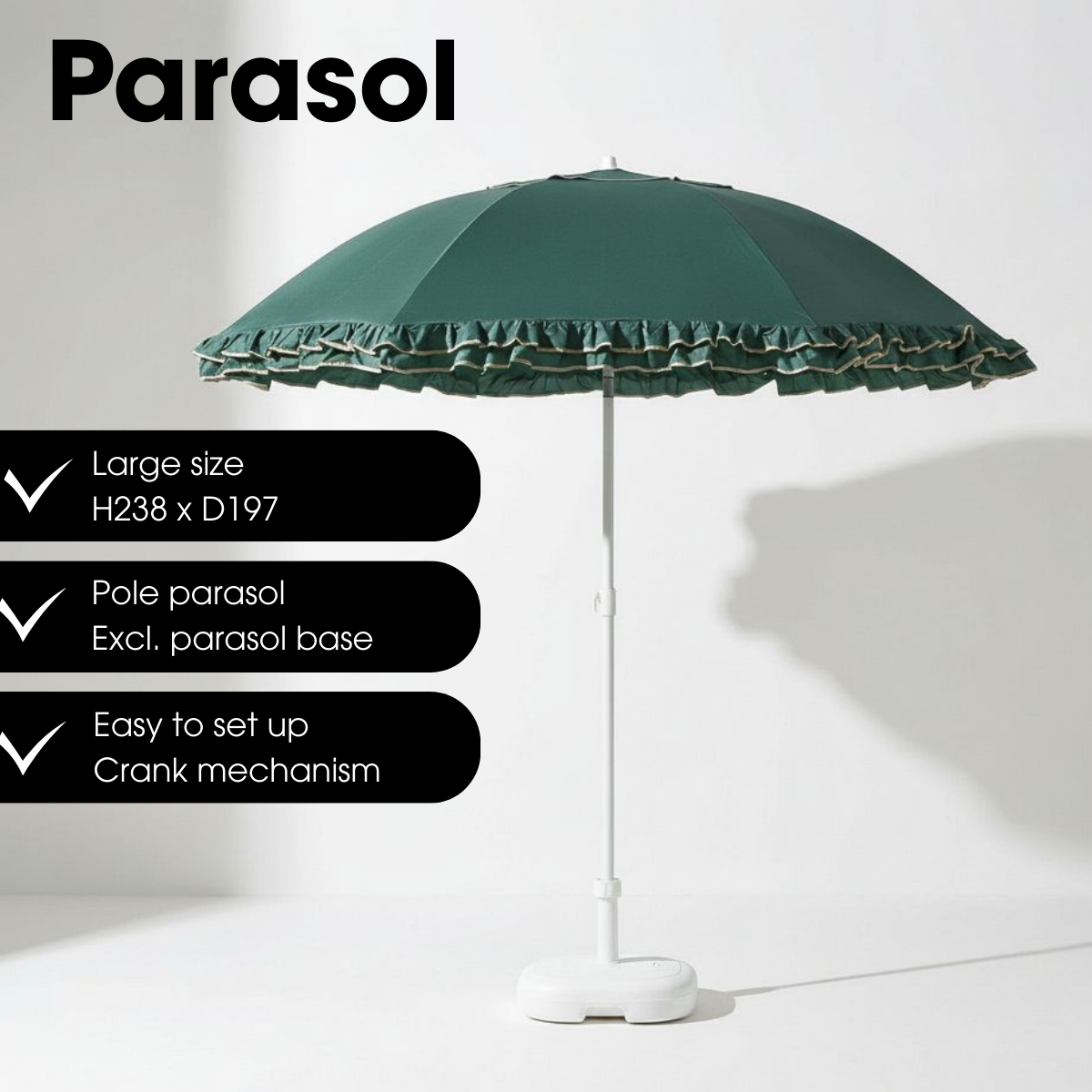 Parasol  Groen Mica Decorations