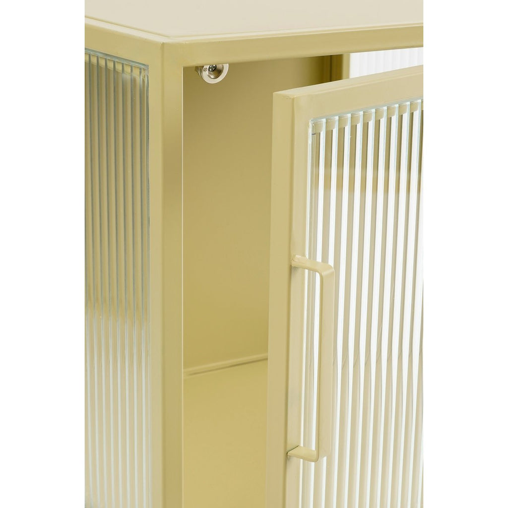 Clifton Opbergkast met Deuren - L38 x B35 x H50 cm - Metaal - Beige