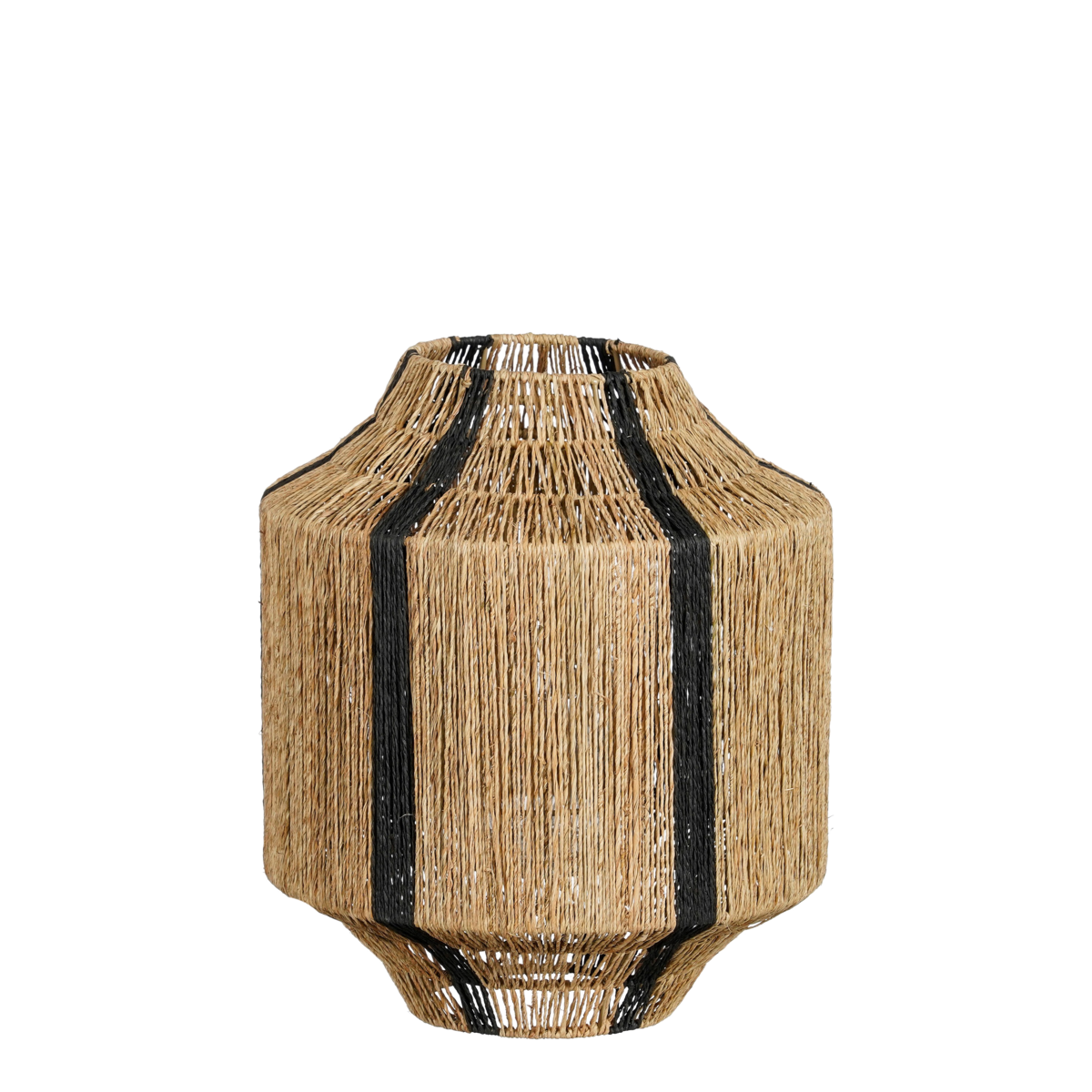 Liliano Lantaarn - H36 x Ø30 cm - Jute - Zwart