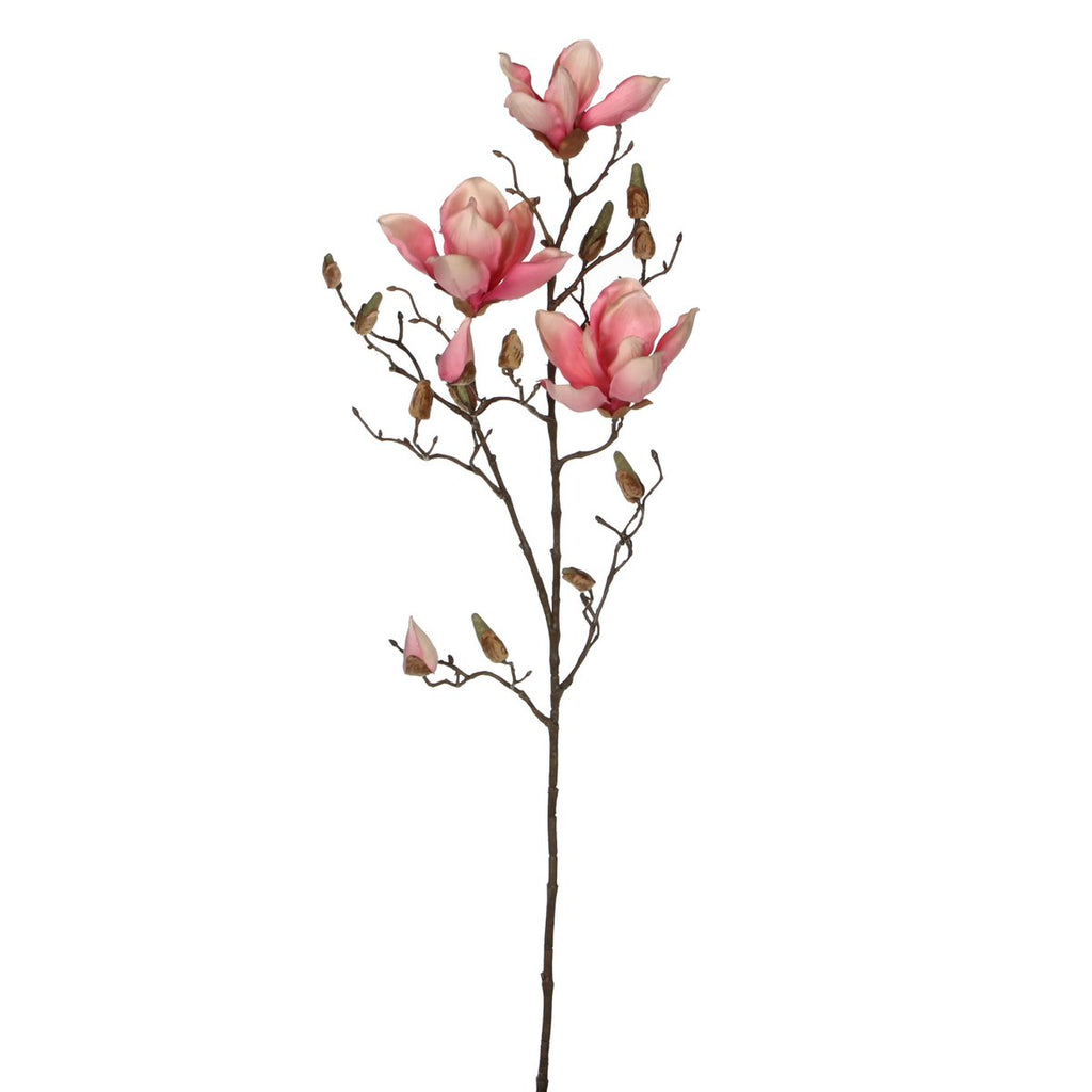 Kunstbloem Magnolia Roze Mica Decorations