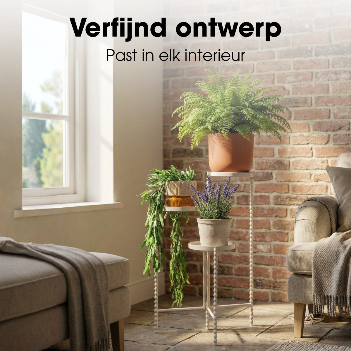 Plantenstandaard Salvo Beige Mica Decorations