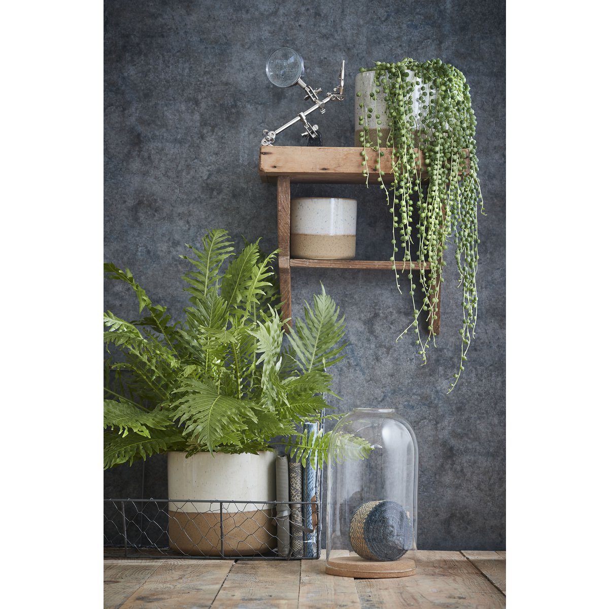 Lago Bloempot - H17 x Ø18 cm - Wit