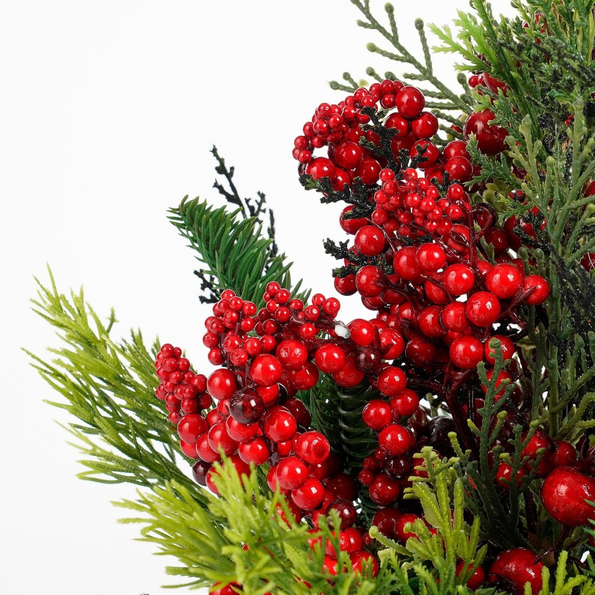 Kerst kunstplant  Rood Mica Decorations