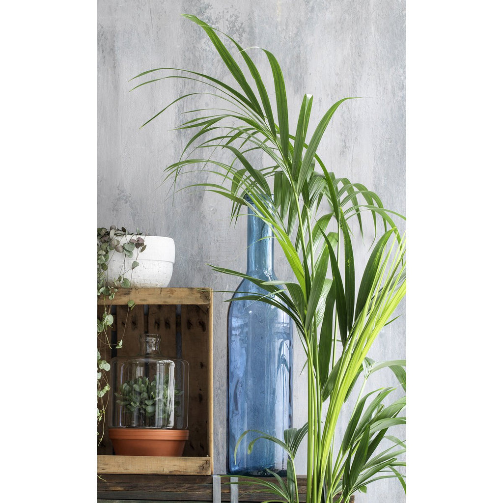 Rioja Fles Vaas - H50 x Ø15 cm - Gerecycled Glas - Lichtblauw