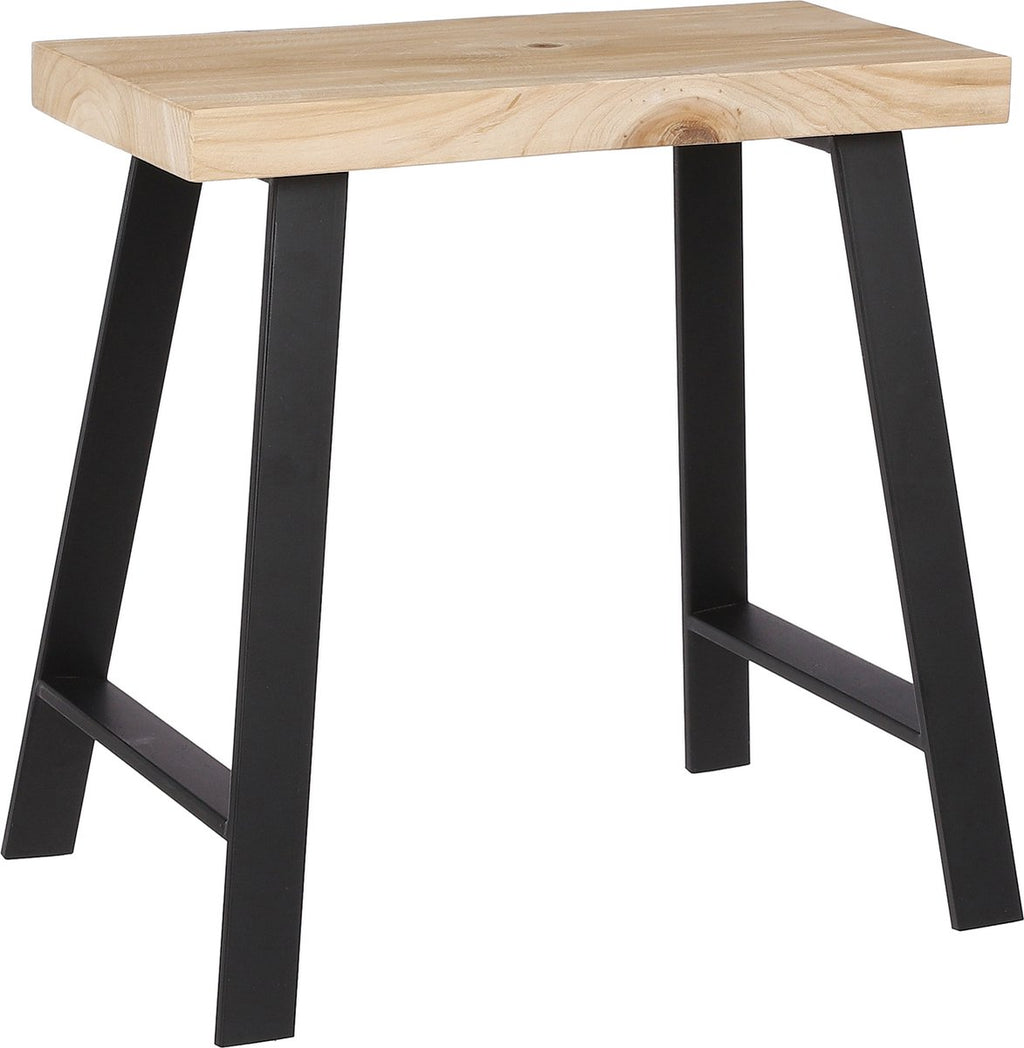 Plano Kruk - L46 x B32 x H46 cm - Vurenhout - Lichtbruin