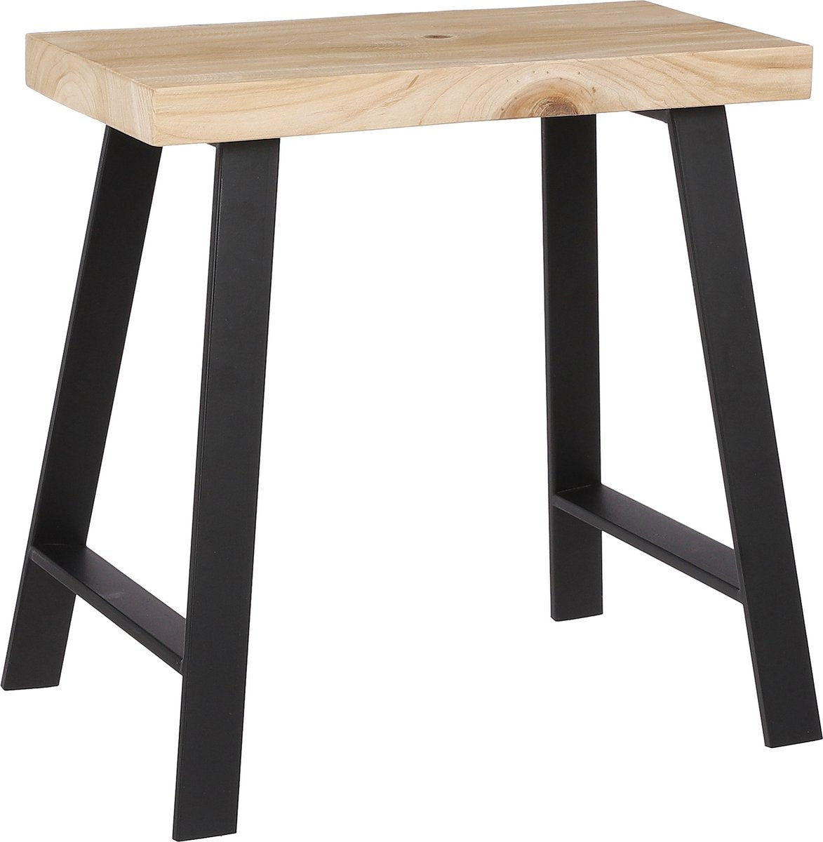 Plano Kruk - L46 x B32 x H46 cm - Vurenhout - Lichtbruin